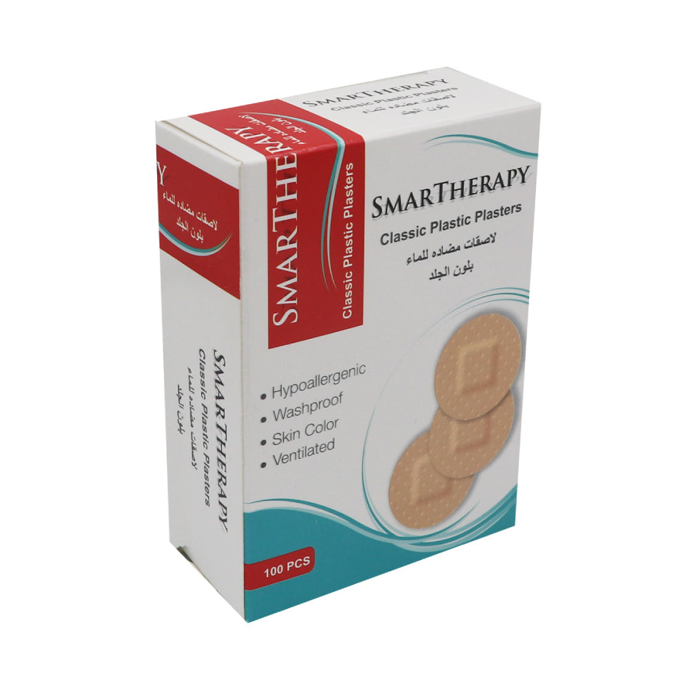SMART THERAPY Bandages 100patches Waterproof Circular In Skin Tone