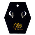 Glitz ear ring diamond silver circle