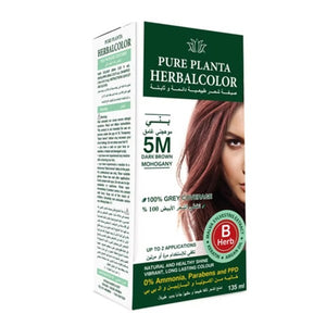 صبغة شعر خالية من الأمونيا من Pure Planta 135 مل 5M بني غامق ماهوجني