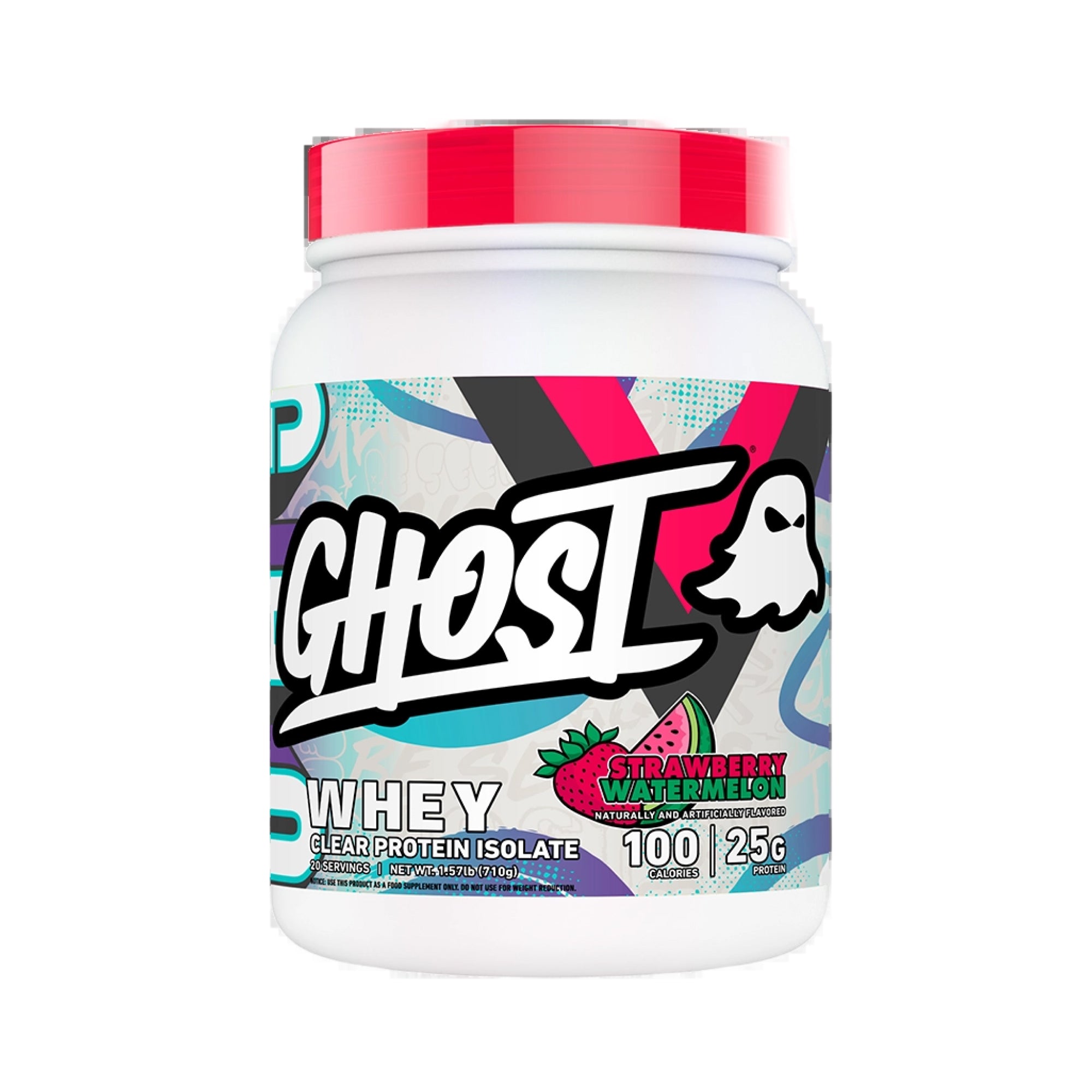 Ghost Whey Clear بروتين معزول فراولة بطيخ 25 جرام بروتين