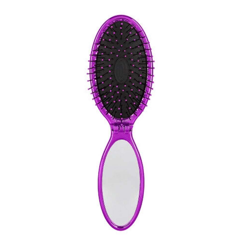 Wet-Brush-Hair-Brush-Pop-&-Go-Detangler-With-Mirror-In-Purple-