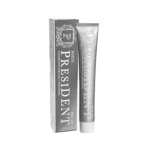 PRESIDENT White Whitening Toothpaste 75g - 100 RDA Enamel Safe