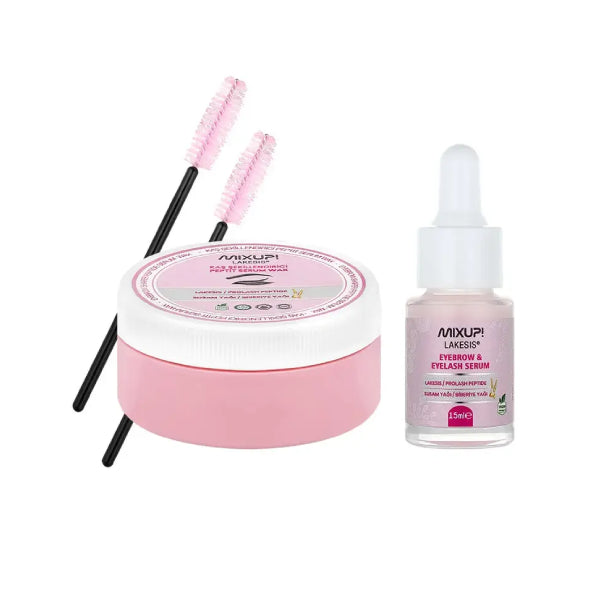 Mixup Make Up Kit Peptide Eyebrow And Lash Strengthening And Hair Styling Wax