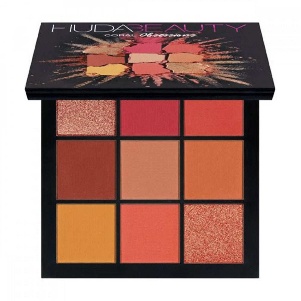 Huda beauty eyeshadow palette obsessions coral