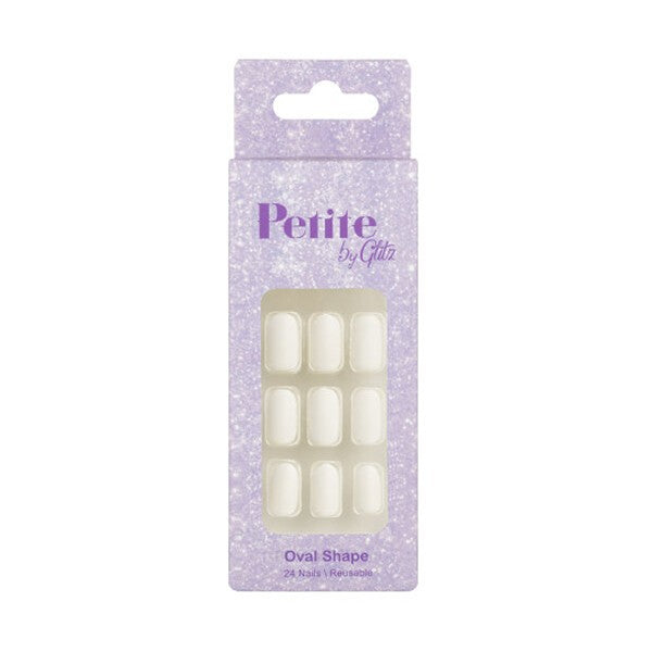 Glitz nails 3 ovil shape white