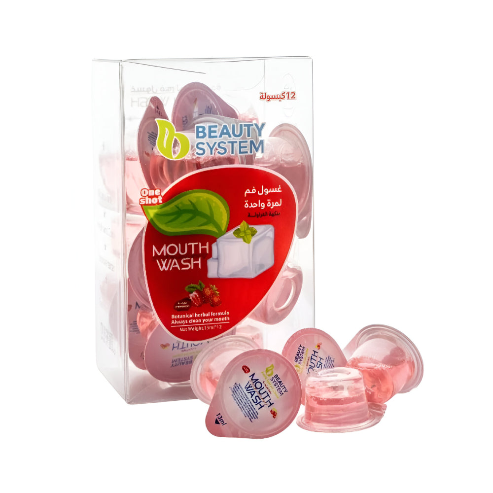 Beauty System Beauty System Mouth Wash Capsules With Strawberry Flavor 12 Pieces x 13 ml