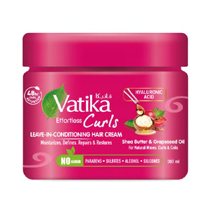 كريم الشعر Vatika 300 مللي لتنعيم تجعيد الشعر دون شطفه
