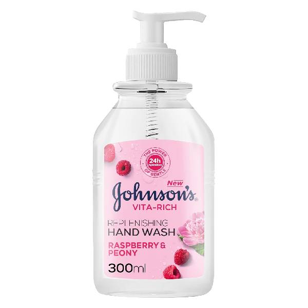 Johnson's hand wash 300ml vita rich raspberry and peony