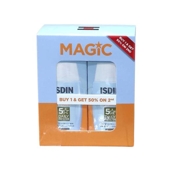 ISDIN Fluid Sunscreen 50ml Water Magic SPF50 1+50% Discount on 2nd Piece