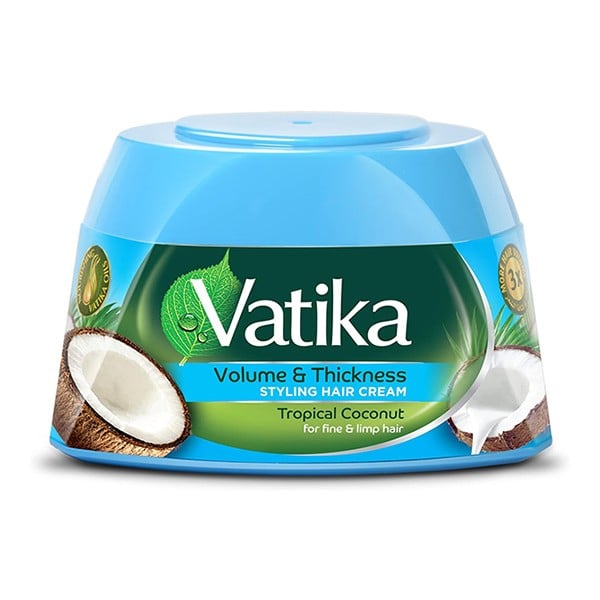 كريم الشعر Vatika 210 مل حجم وكثافة مع جوز الهند الاستوائي