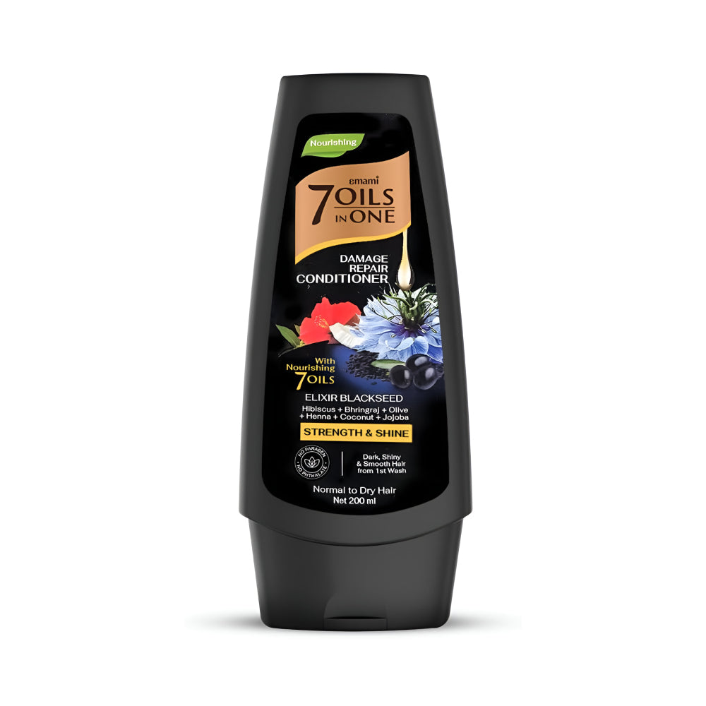 Emami hair conditioner 200ml 7in1 repairing damaged hair black seed elixir