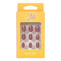 Glitz nails 16 oval shape silver