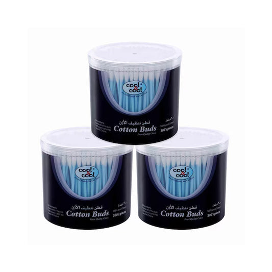 Cool & Cool Cool & Cool Cotton Buds 300pc Ultra Soft Gantle 2+1 Free