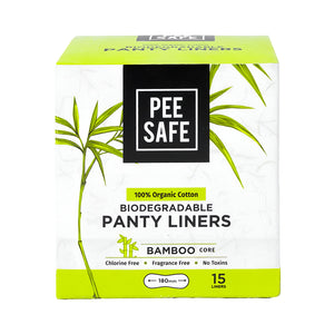 فوط صحية Pee Safe 15 قطعة 100٪ قطن عضوي مع قلب من الخيزران مضاد للبكتيريا