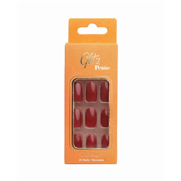 Glitz Nails 4 Ovil Shape Wine