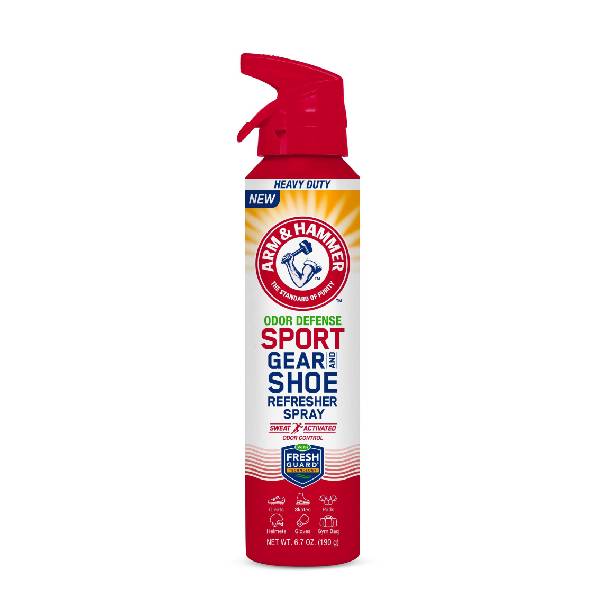Arm & hammer shoe spray 190g sport for odor protection for all types of sports equipment and shoes