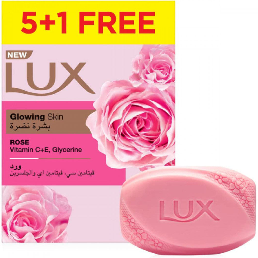 صابون لوكس 170 جرام 5+1 مجاناً برائحة الورد الناعمة
